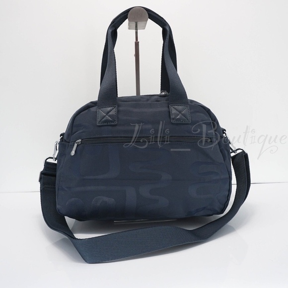Kipling Defea Large Satchel Shoulder Handbag HB7355 Doodle Jacquard Navy NWT 134 - Picture 3 of 13